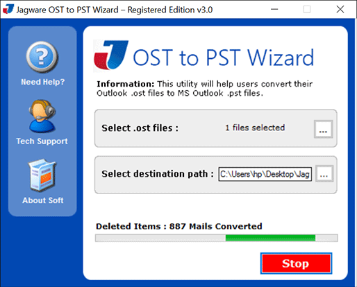 Jagware OST to PST Wizard Windows 11 download