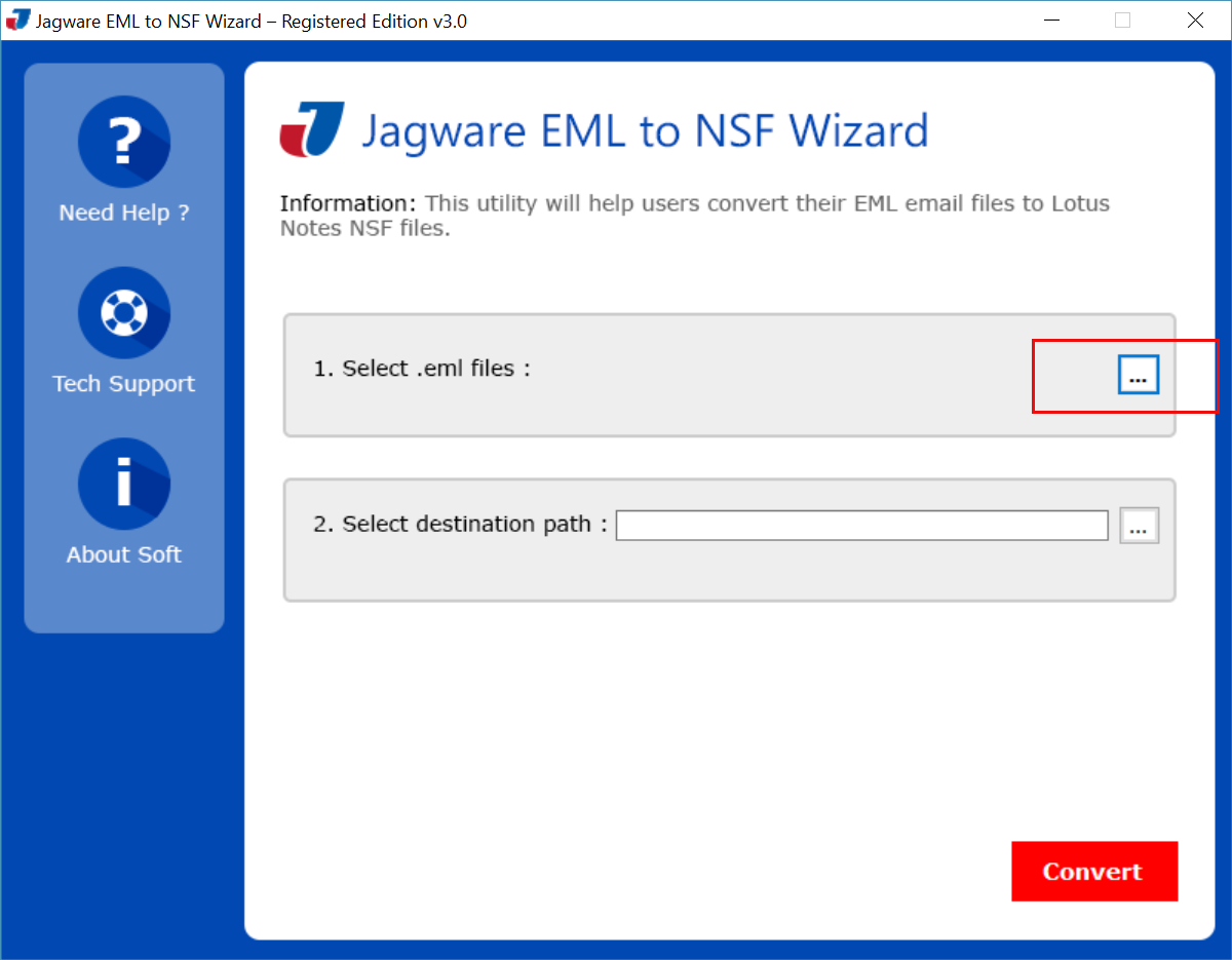 Bulk Convert EML Files to NSF