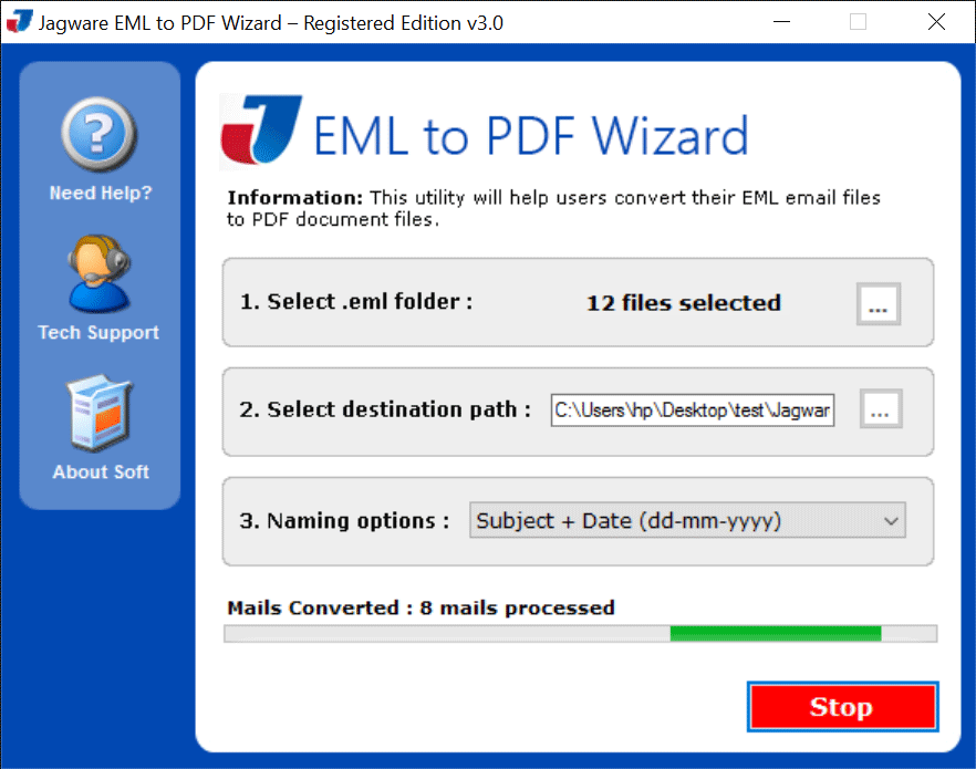 bulk eml to pdf conversion