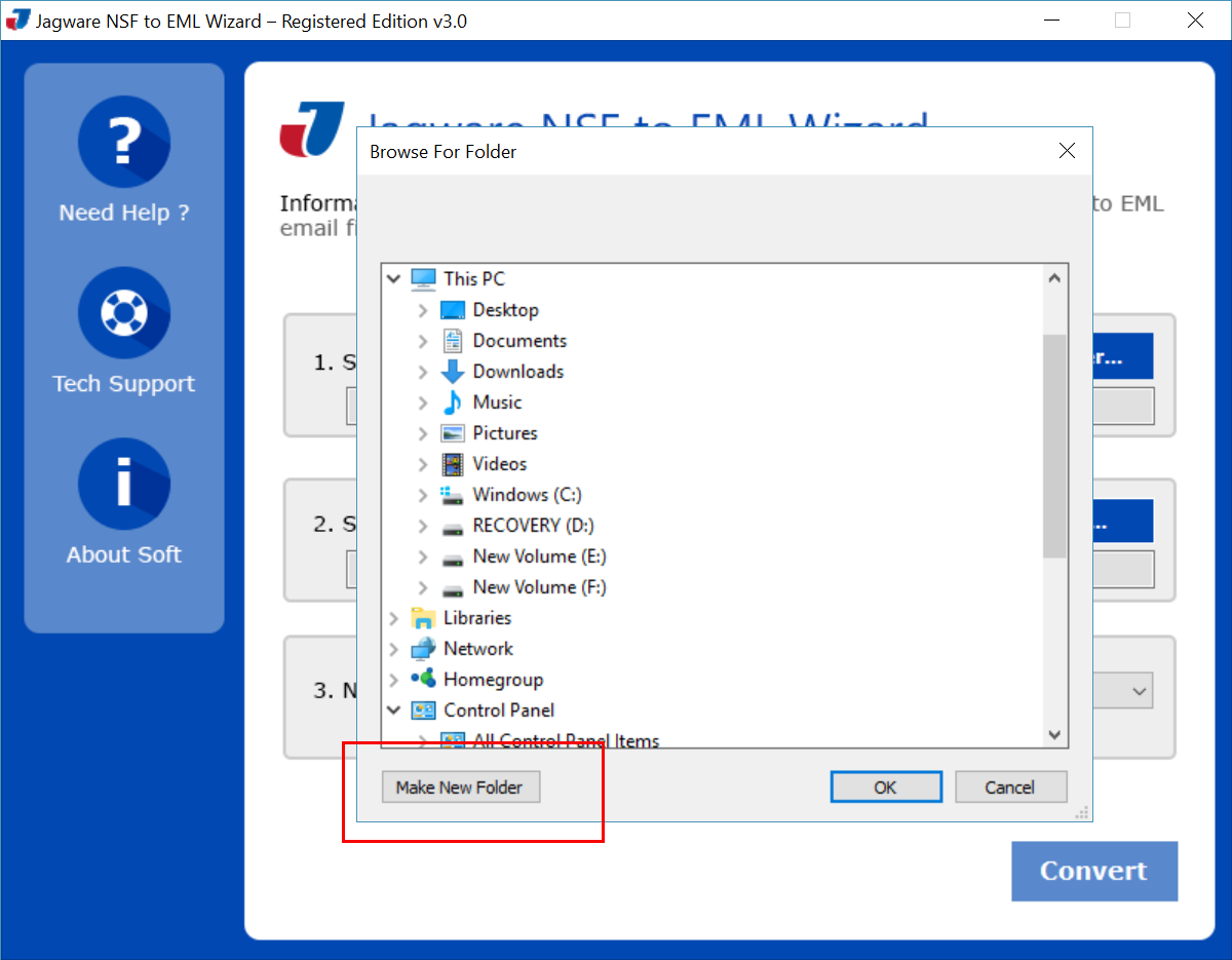 Provide destination path