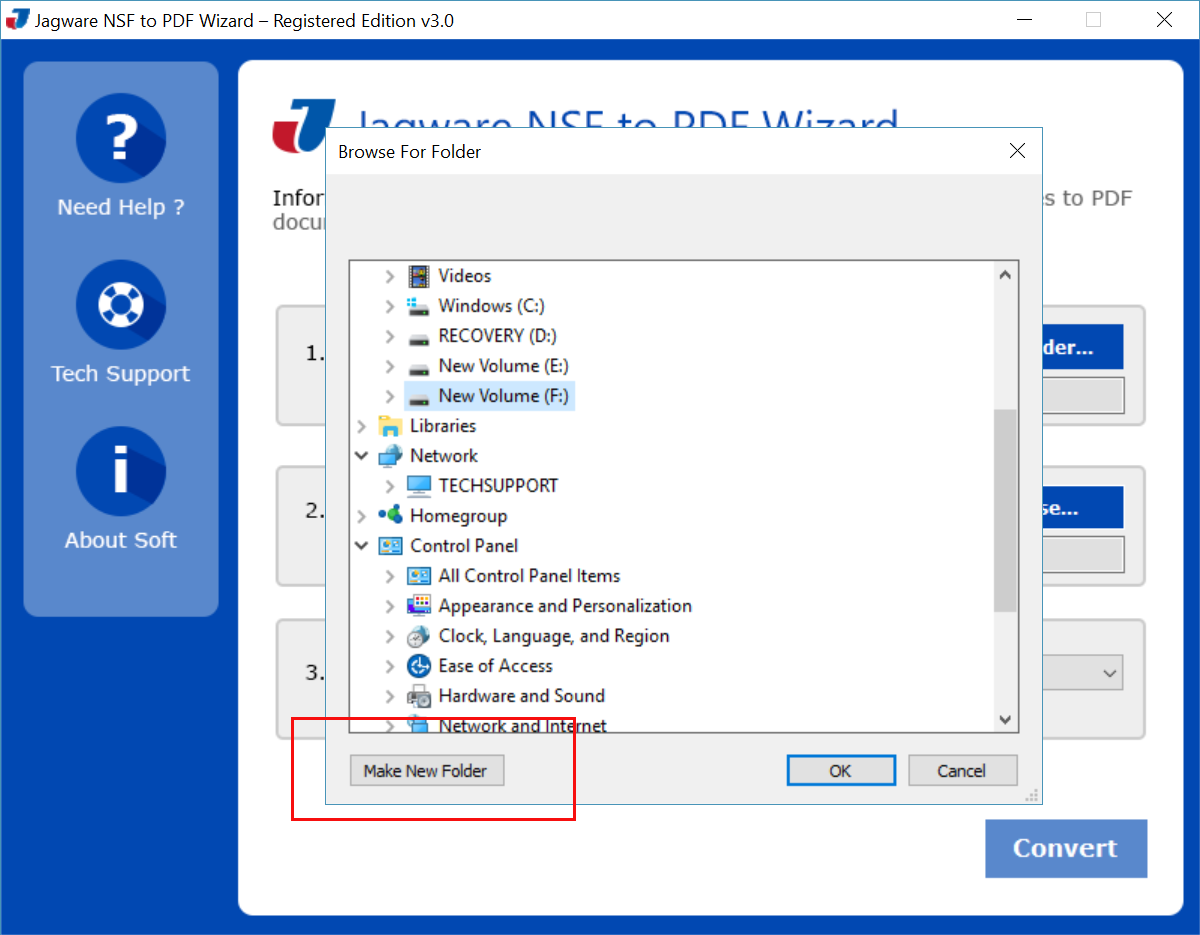 Tap on Make New Folder