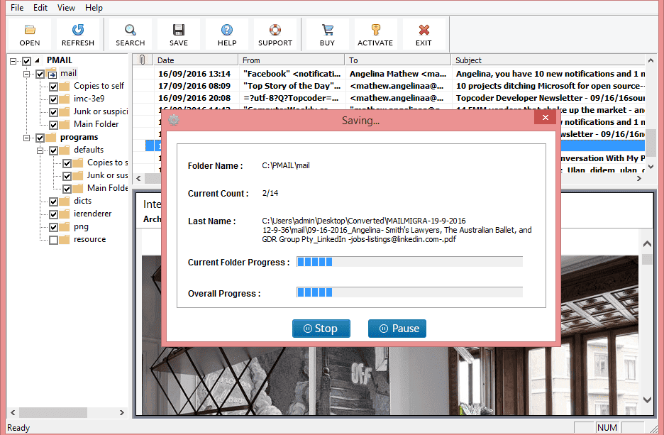 Choose required file saving format